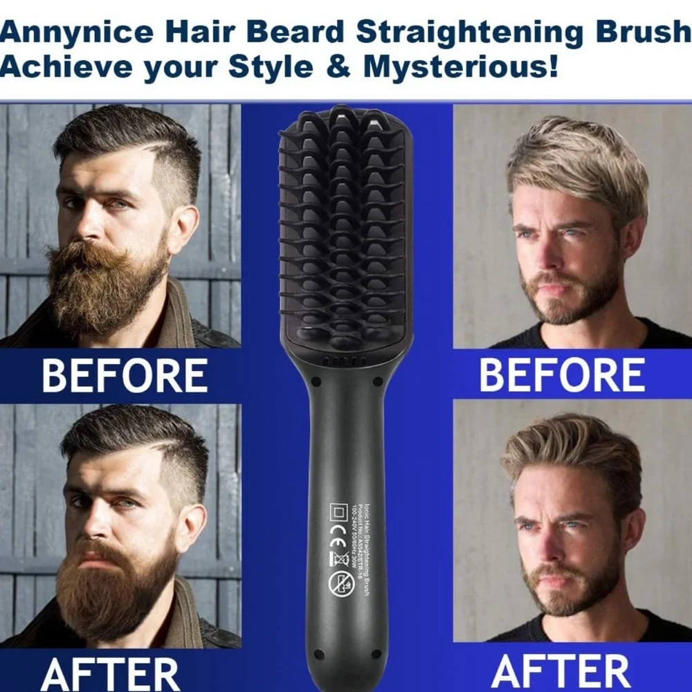 Beard Straightener - Professional Beard Hair Straightening Brush for Men - Picture 5 of 8
